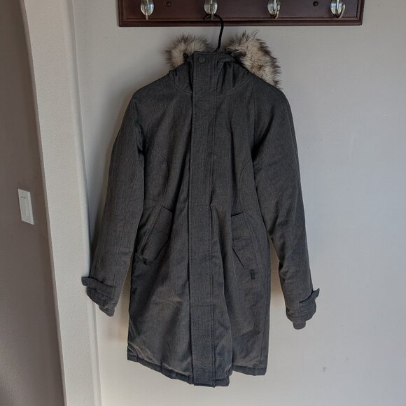 TNA The Summit Parka Arctic Twill mid-length goose down parka jacket MEDIUM - Picture 2 of 16